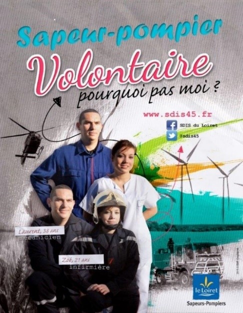Affiche pompier volontaire
